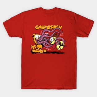 Garflerken Funny Cute Monster Alien Superhero Cat Dog Cartoon T-Shirt